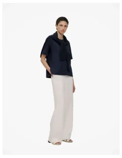 Trenery Modal Cotton Boxy Crew T-shirt in Night Sky