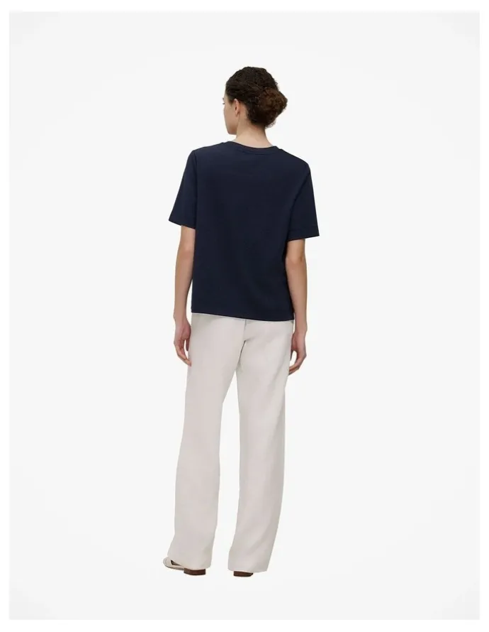 Trenery Modal Cotton Boxy Crew T-shirt in Night Sky