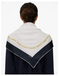 Trenery Orne Silk Scarf in Parchment