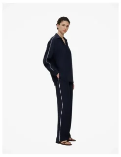 Trenery Piping Detail Pull On Pant in Night Sky