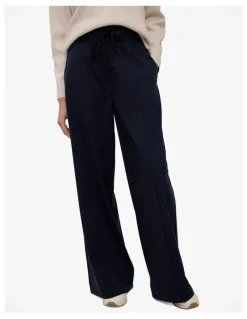 Trenery Ponte Wide Leg Travel Pant in Night Sky