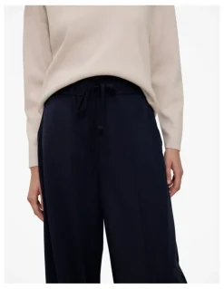 Trenery Ponte Wide Leg Travel Pant in Night Sky