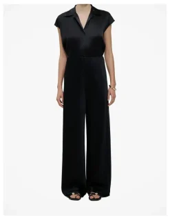 Trenery Satin Bias Cut Pant in Black