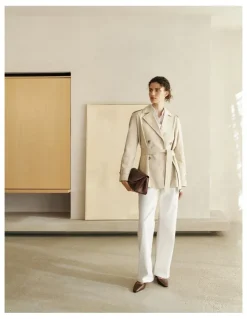 Trenery Short Belted Trench Coat in Clay
