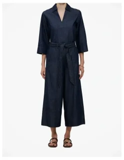 Trenery Soft Denim Culotte in Rinse Wash