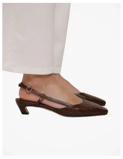 Trenery Solae Slingback Heel in Mocha