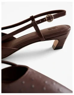 Trenery Solae Slingback Heel in Mocha