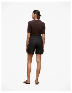 Trenery Stretch Cotton Tailored Short in Black
