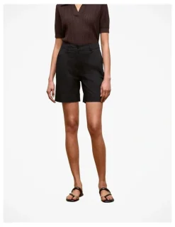 Trenery Stretch Cotton Tailored Short in Black