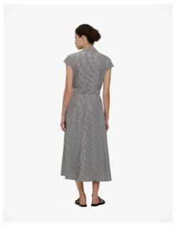 Trenery Gingham Belted Dress in Black