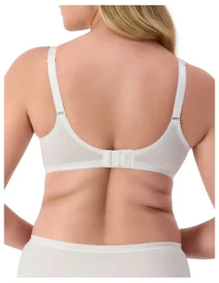 Triumph Embroidered Minimiser Bra in Solid White