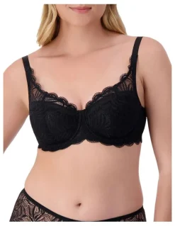 Triumph Essential Lace Balconette Wired Padded Bra in Black
