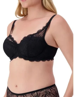 Triumph Essential Lace Balconette Wired Padded Bra in Black