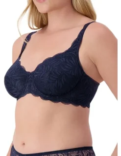 Triumph Essential Lace Balconette Underwire Bra in Navy Blue