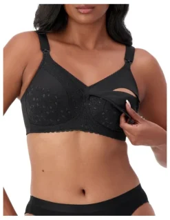 Triumph Lace Maternity Wirefree Bra in Black