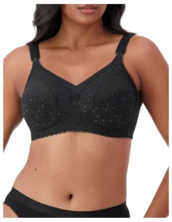 Triumph Lace Maternity Wirefree Bra in Black