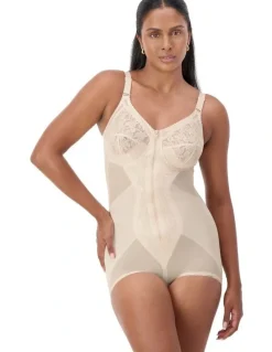 Triumph 'Poesie' Zip Bodysuit in Beige