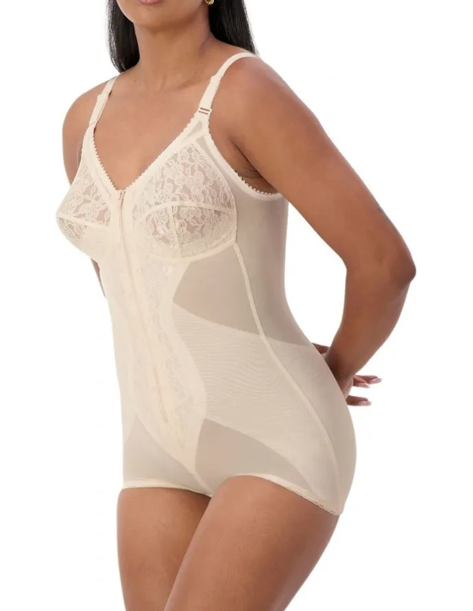 Triumph 'Poesie' Zip Bodysuit in Beige