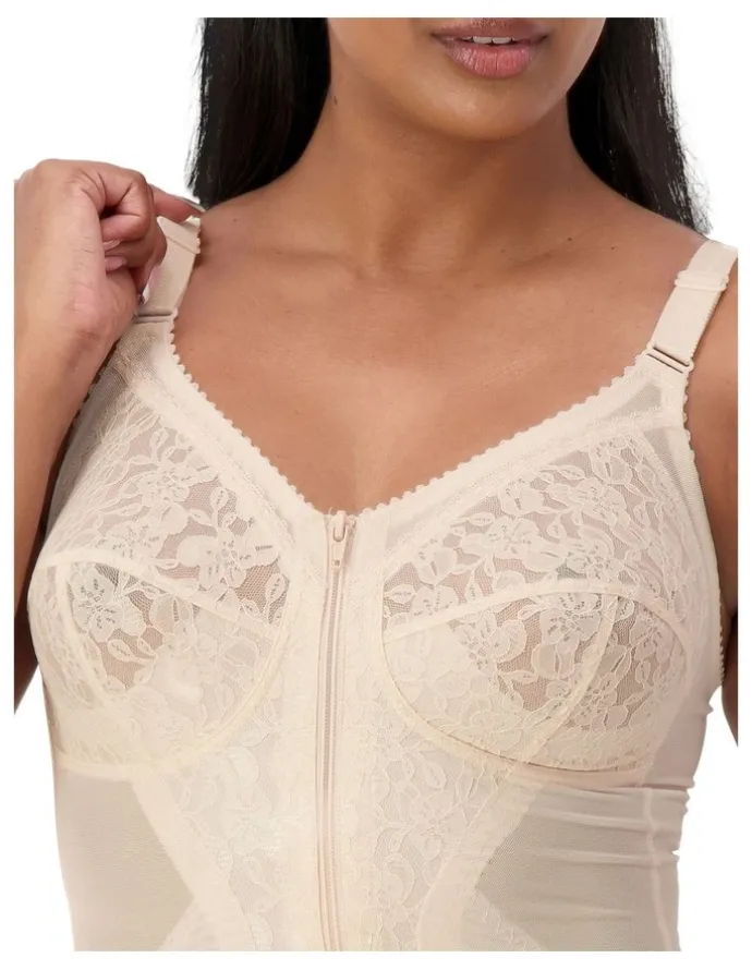 Triumph 'Poesie' Zip Bodysuit in Beige