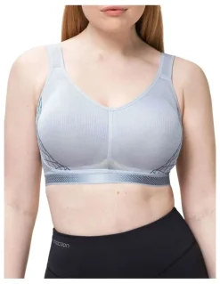 Triumph Triaction Cardio Cloud Wirefree Minimiser Sports Bra in Platinum Silver
