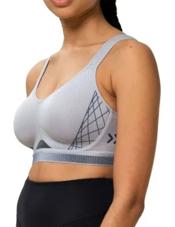 Triumph Triaction Cardio Cloud Wirefree Minimiser Sports Bra in Platinum Silver