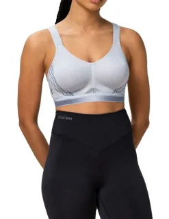 Triumph Triaction Cardio Cloud Wirefree Minimiser Sports Bra in Platinum Silver