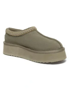 UGG Australian Shepherd Hippie Platform Slippers in Olive