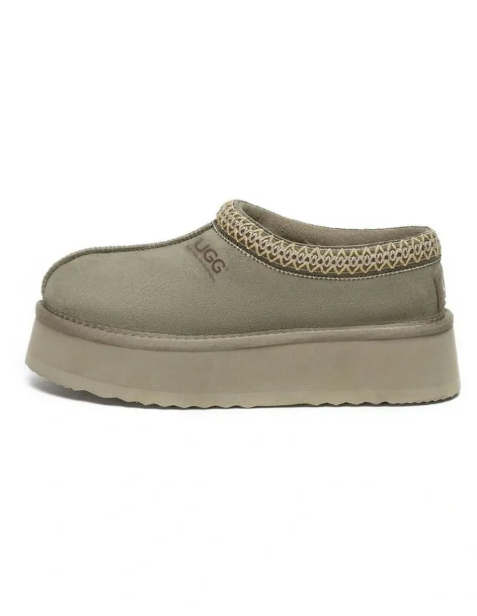 UGG Australian Shepherd Hippie Platform Slippers in Olive
