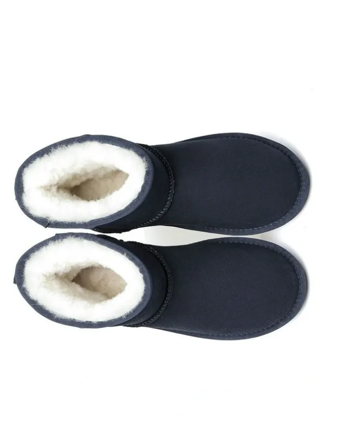 UGG Australian Shepherd Mini Classic Suede Special Shoes in Navy Blue