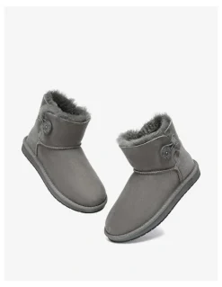 UGG Australian Shepherd Mini Button SheepSkin Boots in Grey