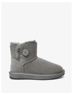 UGG Australian Shepherd Mini Button SheepSkin Boots in Grey