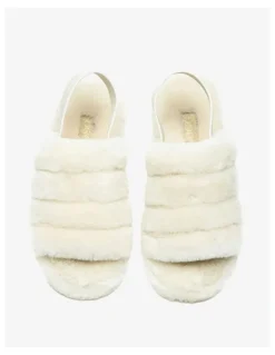 UGG Australian Shepherd Puffy Slippers in Cream