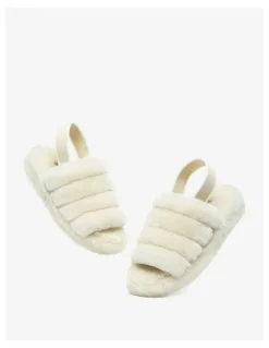 UGG Australian Shepherd Puffy Slippers in Cream