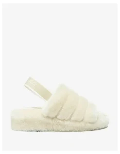 UGG Australian Shepherd Puffy Slippers in Cream