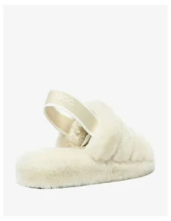 UGG Australian Shepherd Puffy Slippers in Cream