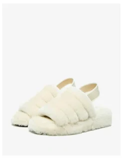 UGG Australian Shepherd Puffy Slippers in Cream