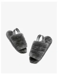 UGG Australian Shepherd Puffy Slippers in Grey