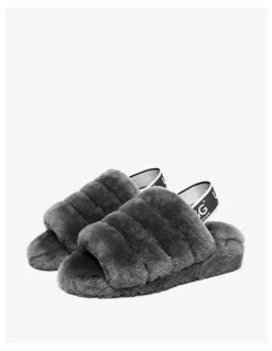 UGG Australian Shepherd Puffy Slippers in Grey