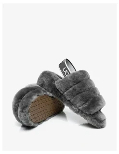 UGG Australian Shepherd Puffy Slippers in Grey