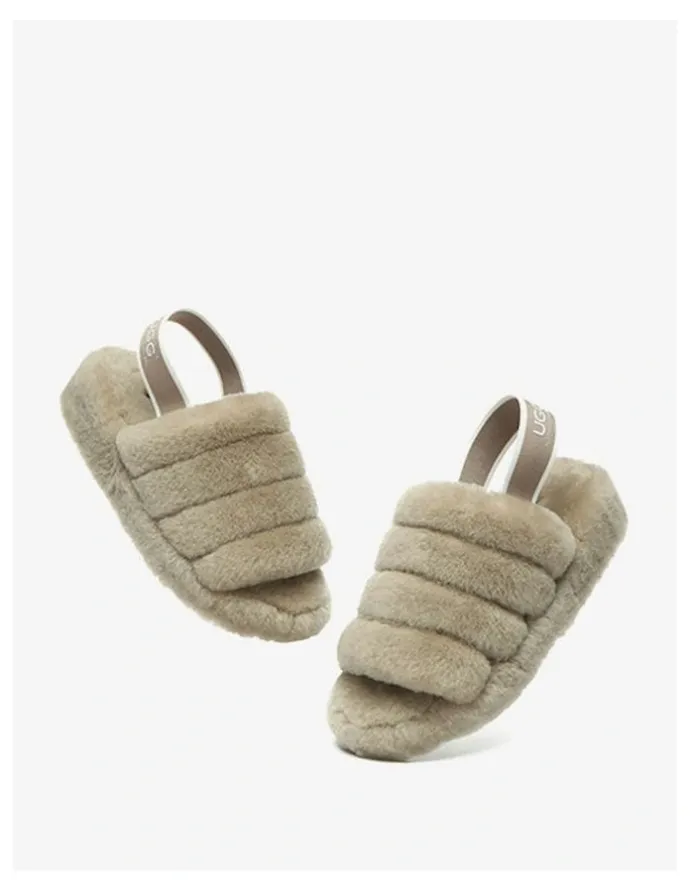 UGG Australian Shepherd Puffy Slippers in Brown