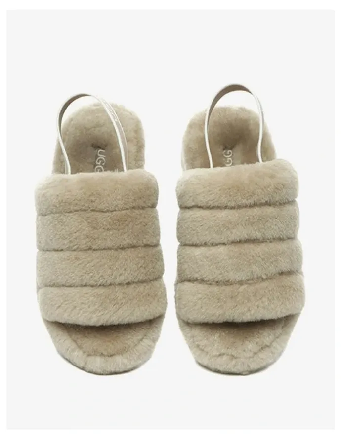 UGG Australian Shepherd Puffy Slippers in Brown