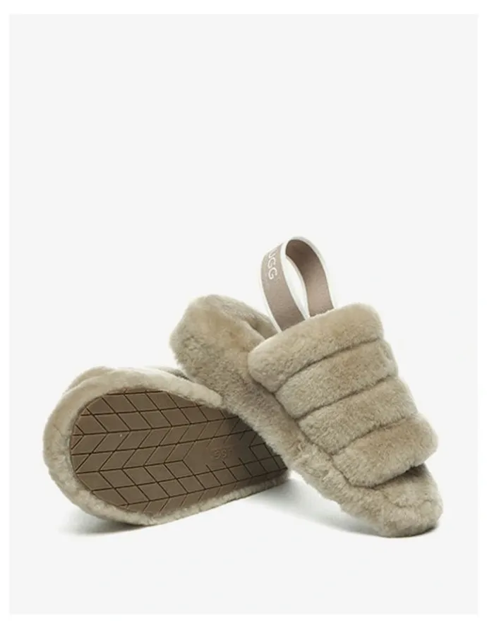 UGG Australian Shepherd Puffy Slippers in Brown