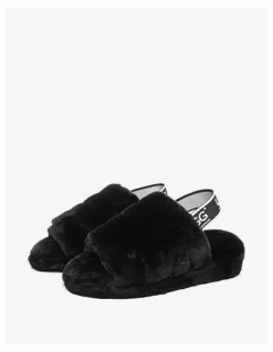 UGG Australian Shepherd Puffy Slippers in Black
