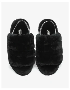 UGG Australian Shepherd Puffy Slippers in Black