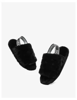 UGG Australian Shepherd Puffy Slippers in Black