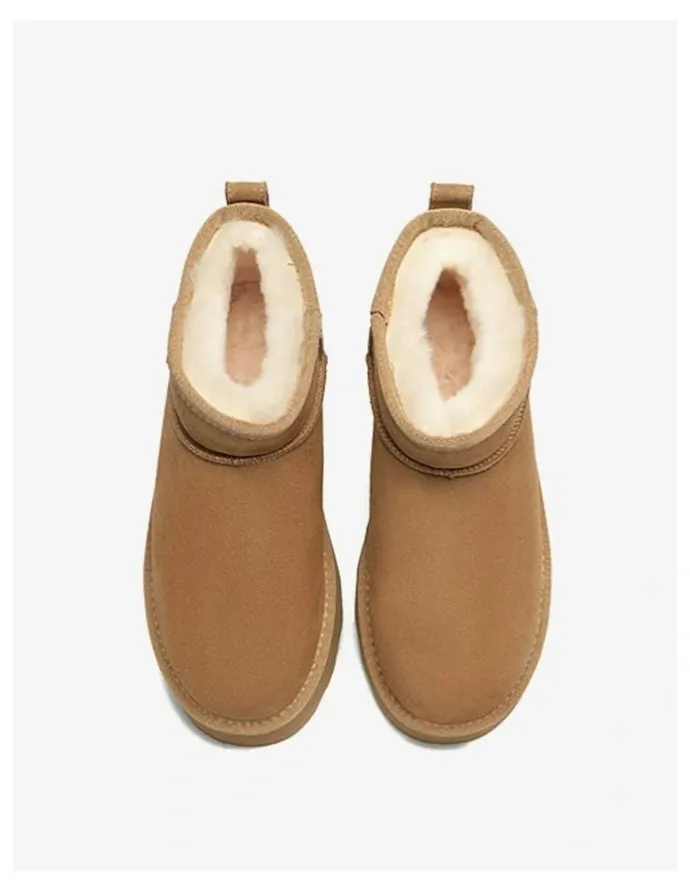 UGG Australian Shepherd Ronnie Thick Bottom Platform Boots in Chestnut