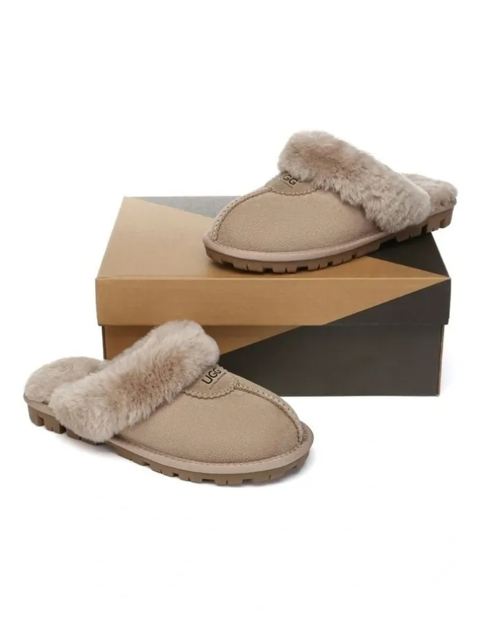 UGG Australian Shepherd Scuff Waffle Slipper in Brown