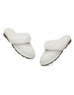 UGG Australian Shepherd Scuff Waffle Slipper in Off White