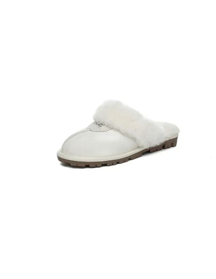 UGG Australian Shepherd Scuff Waffle Slipper in Off White