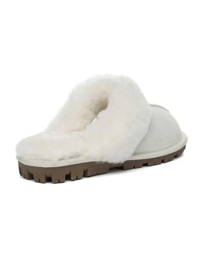 UGG Australian Shepherd Scuff Waffle Slipper in Off White